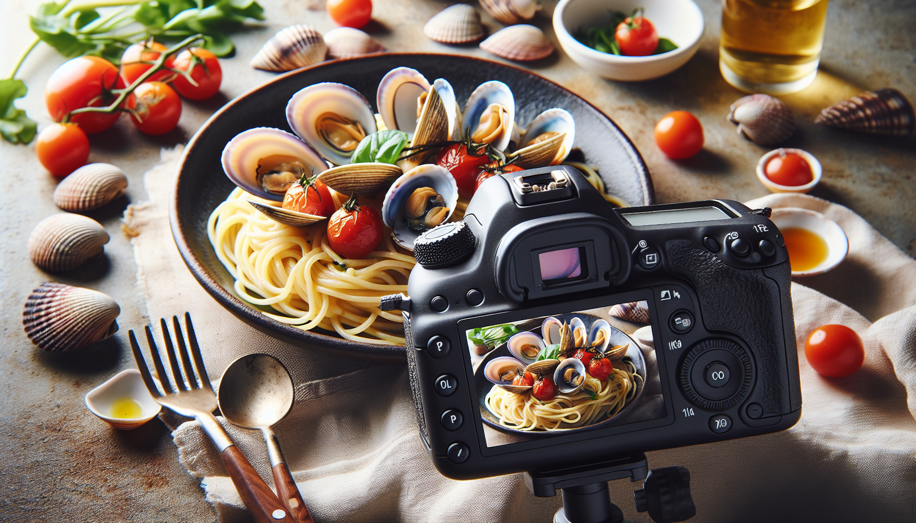 spaghetti alle vongole e pomodorini